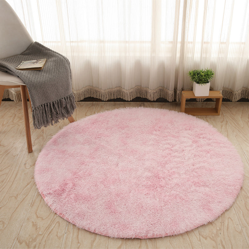 Chic Multicolor Nordic Style Rug Shag Tie Dye Rug Machine Washable Anti-Slip Backing Stain Resistant Carpet for Home Decoration Pink Clearhalo 'Area Rug' 'Casual' 'Rugs' Rug' 2070581
