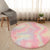 Chic Multicolor Nordic Style Rug Shag Tie Dye Rug Machine Washable Anti-Slip Backing Stain Resistant Carpet for Home Decoration Light Pink Clearhalo 'Area Rug' 'Casual' 'Rugs' Rug' 2070588