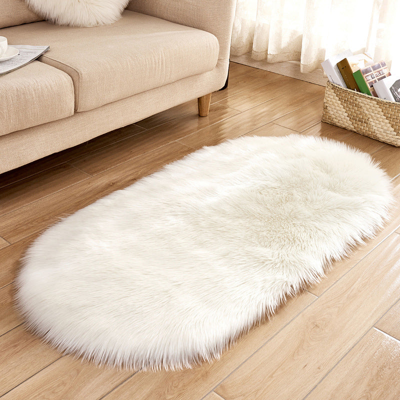 Stylish Plain Rug Multi Color Natural Carpet Fluffy Stain Resistant Pet Friendly Anti-Slip Backing Rug for Living Room White Clearhalo 'Area Rug' 'Casual' 'Rugs' Rug' 2070589