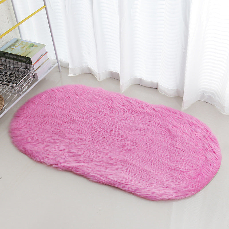 Stylish Plain Rug Multi Color Natural Carpet Fluffy Stain Resistant Pet Friendly Anti-Slip Backing Rug for Living Room Dark Pink Clearhalo 'Area Rug' 'Casual' 'Rugs' Rug' 2070594