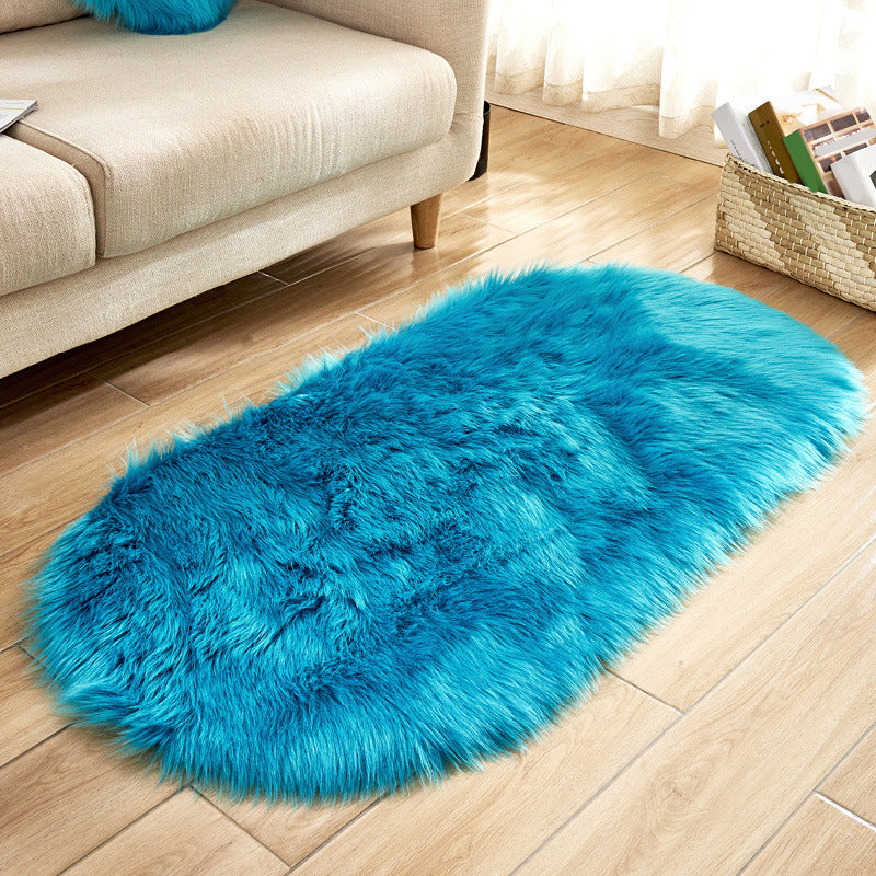 Stylish Plain Rug Multi Color Natural Carpet Fluffy Stain Resistant Pet Friendly Anti-Slip Backing Rug for Living Room Dark Blue Clearhalo 'Area Rug' 'Casual' 'Rugs' Rug' 2070595