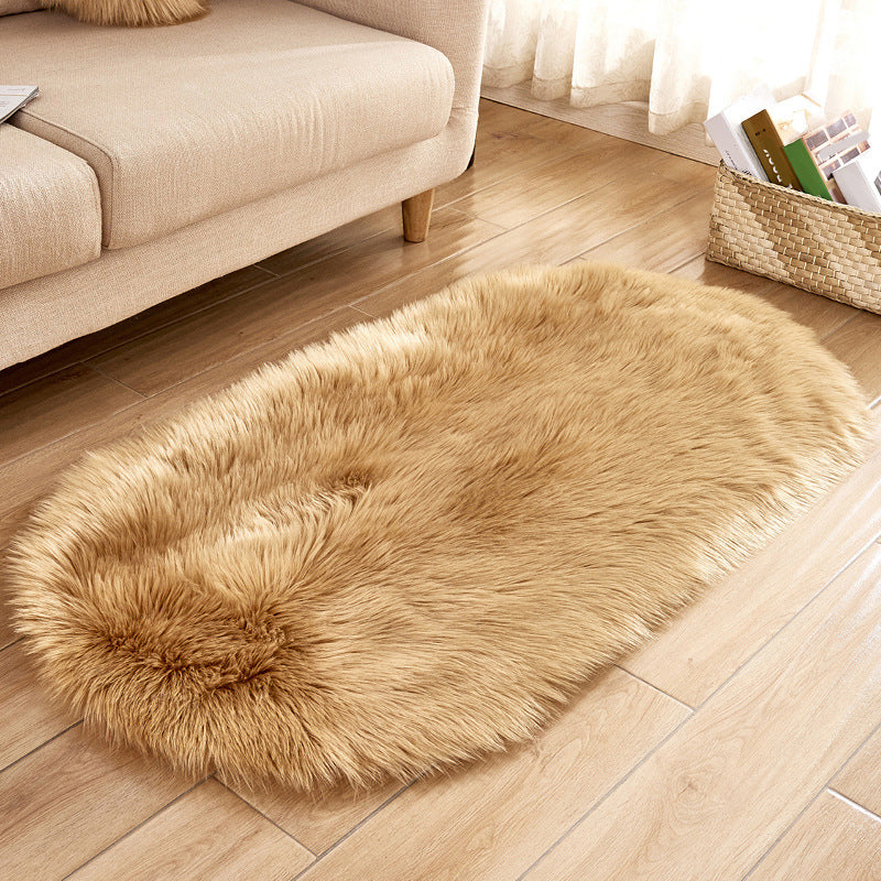 Stylish Plain Rug Multi Color Natural Carpet Fluffy Stain Resistant Pet Friendly Anti-Slip Backing Rug for Living Room Khaki Clearhalo 'Area Rug' 'Casual' 'Rugs' Rug' 2070596