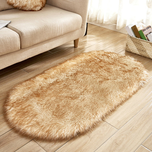 Stylish Plain Rug Multi Color Natural Carpet Fluffy Stain Resistant Pet Friendly Anti-Slip Backing Rug for Living Room White-Yellow Clearhalo 'Area Rug' 'Casual' 'Rugs' Rug' 2070604