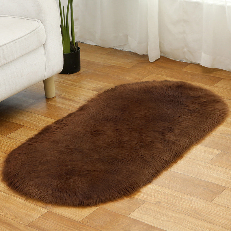 Rug Faux Fur Minimalist Carpet Non-Slip Pet Friendly Stain Resistant Rug for Sitting Room Coffee Clearhalo 'Area Rug' 'Casual' 'Rugs' Rug' 2070624