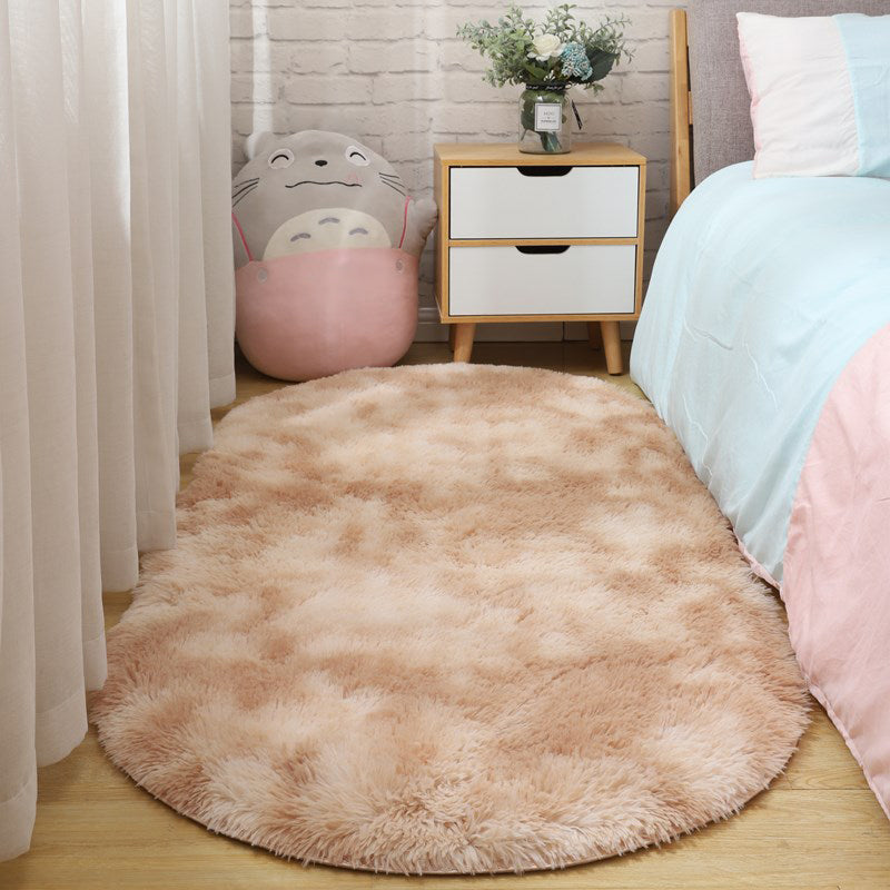 Causal Tie Dye Rug Multicolored Fluffy Area Rug Stain Resistant Pet Friendly Carpet for Bedroom Light Camel Clearhalo 'Area Rug' 'Casual' 'Rugs' Rug' 2070634