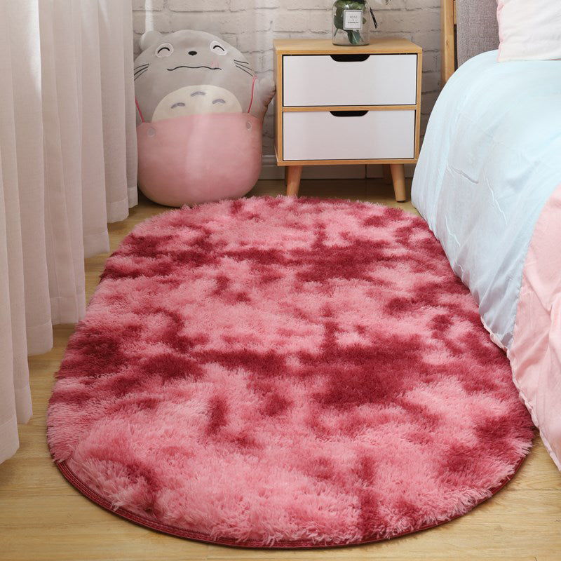 Causal Tie Dye Rug Multicolored Fluffy Area Rug Stain Resistant Pet Friendly Carpet for Bedroom Crimson Clearhalo 'Area Rug' 'Casual' 'Rugs' Rug' 2070635