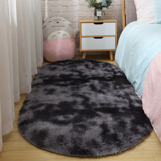 Causal Tie Dye Rug Multicolored Fluffy Area Rug Stain Resistant Pet Friendly Carpet for Bedroom Dark Gray Clearhalo 'Area Rug' 'Casual' 'Rugs' Rug' 2070636