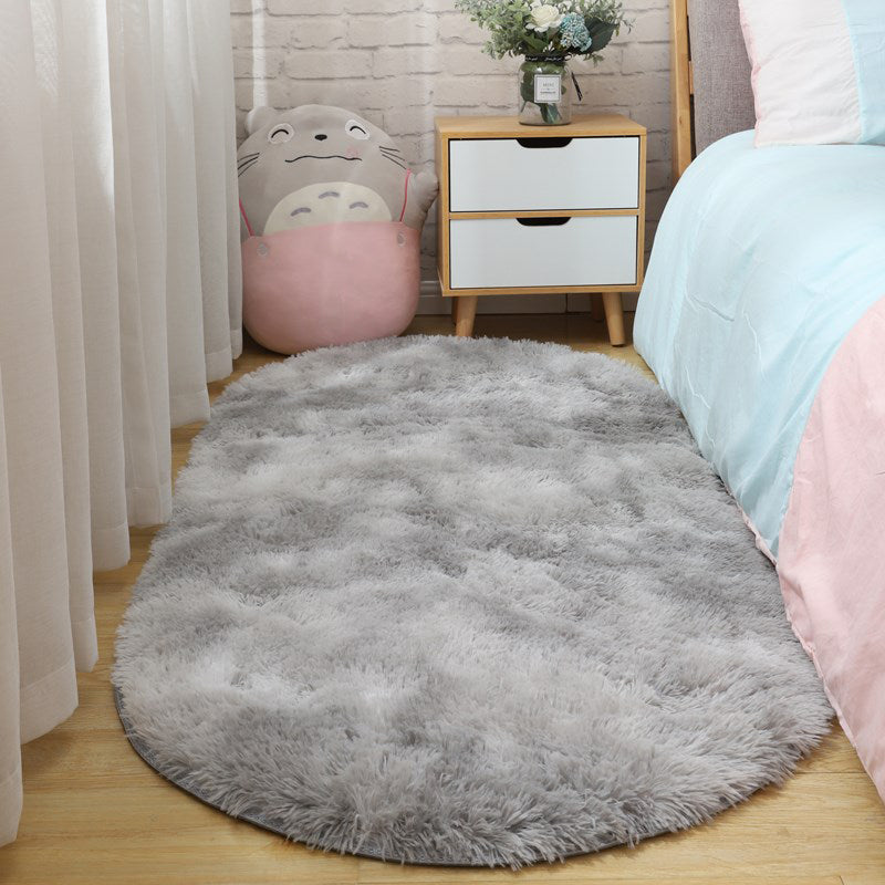 Causal Tie Dye Rug Multicolored Fluffy Area Rug Stain Resistant Pet Friendly Carpet for Bedroom Silver Gray Clearhalo 'Area Rug' 'Casual' 'Rugs' Rug' 2070642