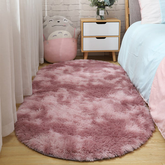 Relaxing Bedroom Foot Rug Multi Color Plain Carpet Shag Washable Pet Friendly Indoor Rug Purple-Pink Clearhalo 'Area Rug' 'Casual' 'Rugs' Rug' 2070655