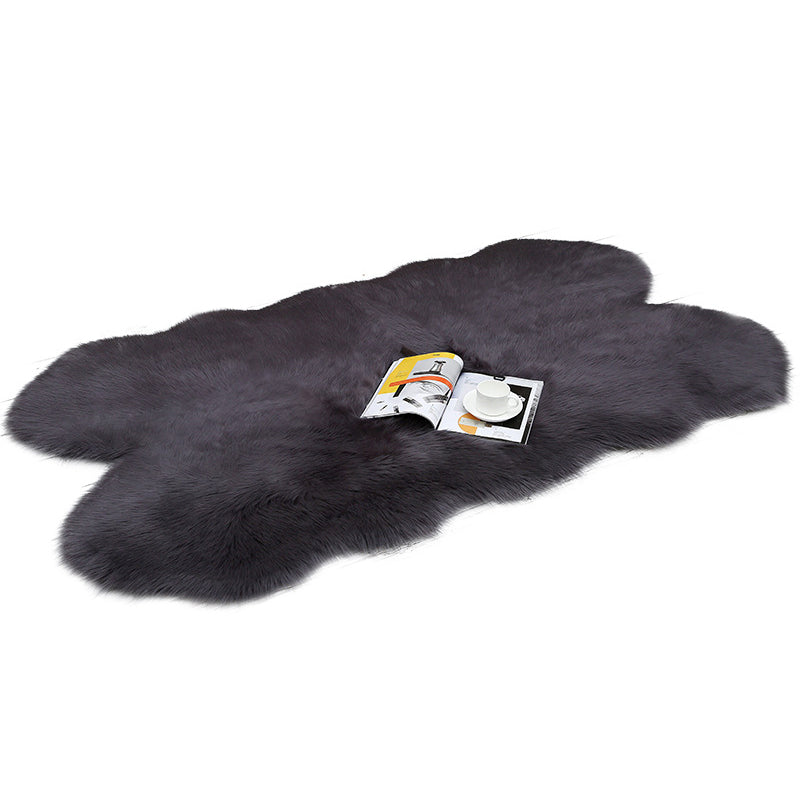 Shaggy Plain Rug Multi-Color Scandinavian Carpet Faux Fur Machine Washable Non-Slip Backing Pet Friendly Rug for Home Clearhalo 'Area Rug' 'Casual' 'Rugs' Rug' 2070662