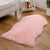 Shaggy Plain Rug Multi-Color Scandinavian Carpet Faux Fur Machine Washable Non-Slip Backing Pet Friendly Rug for Home Nude Pink 3'3" x 5'11" Clearhalo 'Area Rug' 'Casual' 'Rugs' Rug' 2070666