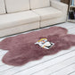 Shaggy Plain Rug Multi-Color Scandinavian Carpet Faux Fur Machine Washable Non-Slip Backing Pet Friendly Rug for Home Purple 3'3" x 5'11" Clearhalo 'Area Rug' 'Casual' 'Rugs' Rug' 2070676