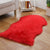 Shaggy Plain Rug Multi-Color Scandinavian Carpet Faux Fur Machine Washable Non-Slip Backing Pet Friendly Rug for Home Red 3'3" x 5'11" Clearhalo 'Area Rug' 'Casual' 'Rugs' Rug' 2070681