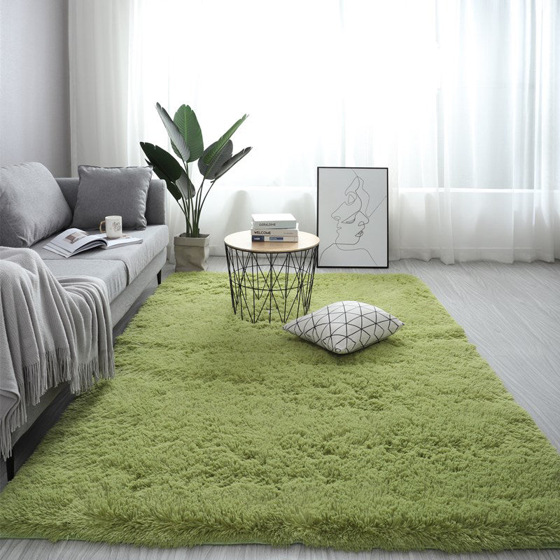 Comfort Plain Rug Multicolor Faux Wool Rug Stain Resistant Pet Friendly Anti-Slip Carpet for Home Decoration Green Clearhalo 'Area Rug' 'Casual' 'Rugs' Rug' 2070706