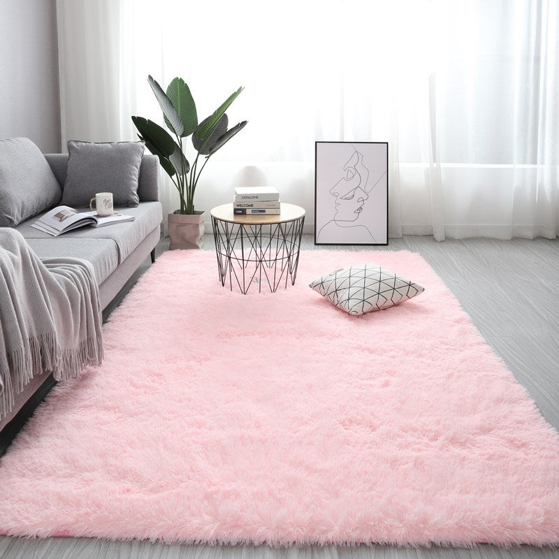 Comfort Plain Rug Multicolor Faux Wool Rug Stain Resistant Pet Friendly Anti-Slip Carpet for Home Decoration Pink Clearhalo 'Area Rug' 'Casual' 'Rugs' Rug' 2070710