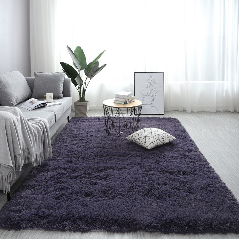Comfort Plain Rug Multicolor Faux Wool Rug Stain Resistant Pet Friendly Anti-Slip Carpet for Home Decoration Gray-Purple Clearhalo 'Area Rug' 'Casual' 'Rugs' Rug' 2070712