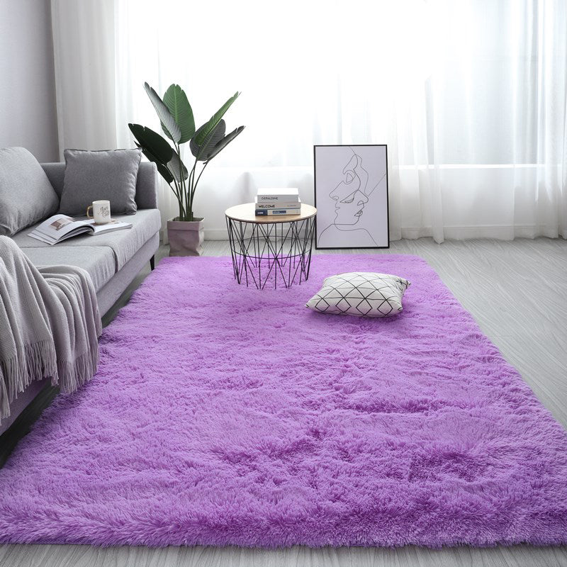 Comfort Plain Rug Multicolor Faux Wool Rug Stain Resistant Pet Friendly Anti-Slip Carpet for Home Decoration Purple Clearhalo 'Area Rug' 'Casual' 'Rugs' Rug' 2070718