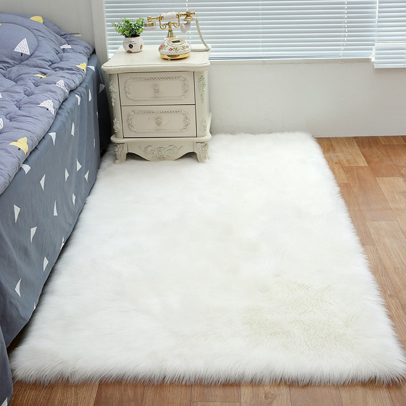 Decorative Calming Indoor Rug Multi Colored Plain Rug Stain Resistant Anti-Slip Machine Washable Carpet for Bedroom White Clearhalo 'Area Rug' 'Casual' 'Rugs' Rug' 2070723