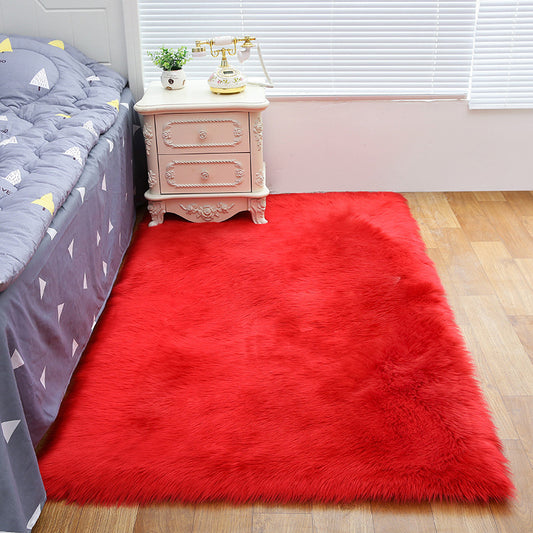 Decorative Calming Indoor Rug Multi Colored Plain Rug Stain Resistant Anti-Slip Machine Washable Carpet for Bedroom Red Clearhalo 'Area Rug' 'Casual' 'Rugs' Rug' 2070726