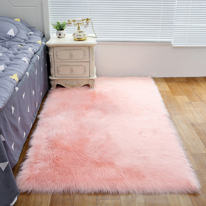 Decorative Calming Indoor Rug Multi Colored Plain Rug Stain Resistant Anti-Slip Machine Washable Carpet for Bedroom Pearl Pink Clearhalo 'Area Rug' 'Casual' 'Rugs' Rug' 2070730