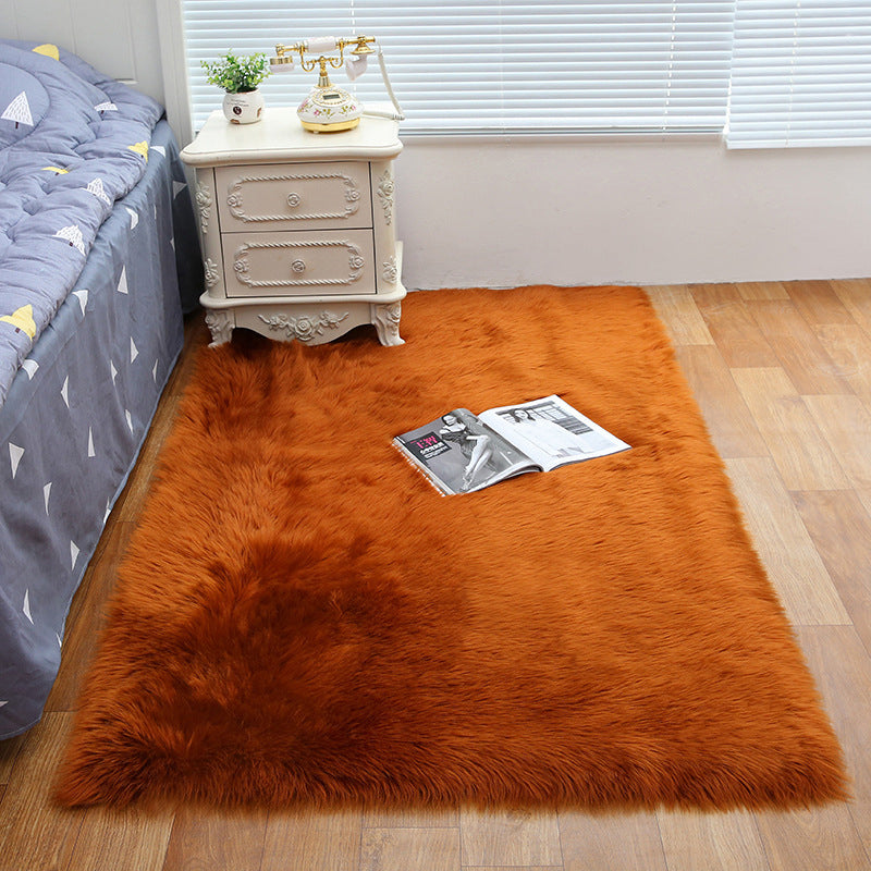 Decorative Calming Indoor Rug Multi Colored Plain Rug Stain Resistant Anti-Slip Machine Washable Carpet for Bedroom Red Brown Clearhalo 'Area Rug' 'Casual' 'Rugs' Rug' 2070731