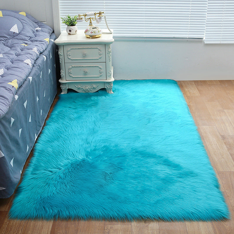 Decorative Calming Indoor Rug Multi Colored Plain Rug Stain Resistant Anti-Slip Machine Washable Carpet for Bedroom Dark Blue Clearhalo 'Area Rug' 'Casual' 'Rugs' Rug' 2070736