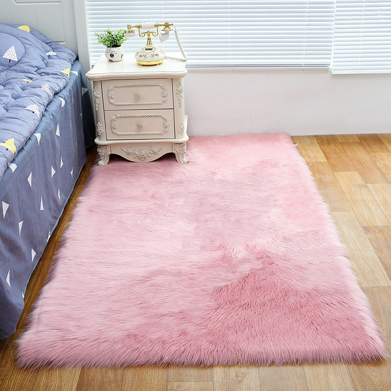 Decorative Calming Indoor Rug Multi Colored Plain Rug Stain Resistant Anti-Slip Machine Washable Carpet for Bedroom Nude Pink Clearhalo 'Area Rug' 'Casual' 'Rugs' Rug' 2070737
