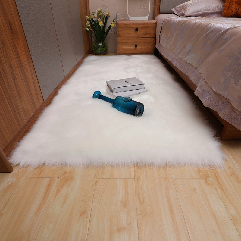 Multicolor Bedroom Rug Casual Plain Carpet Fluffy Non-Slip Backing Washable Pet Friendly Indoor Rug White Clearhalo 'Area Rug' 'Casual' 'Rugs' Rug' 2070775