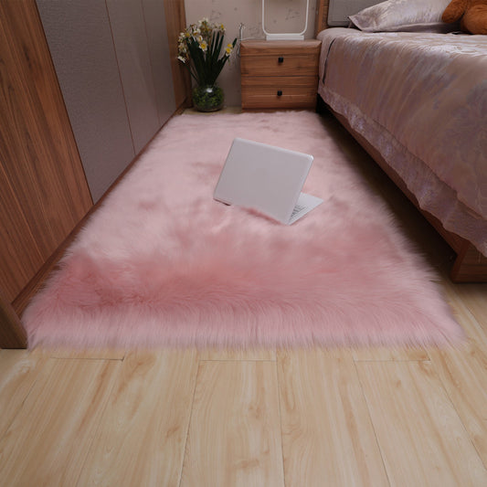 Multicolor Bedroom Rug Casual Plain Carpet Fluffy Non-Slip Backing Washable Pet Friendly Indoor Rug Light Pink Clearhalo 'Area Rug' 'Casual' 'Rugs' Rug' 2070778