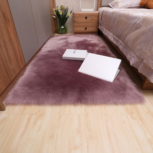 Multicolor Bedroom Rug Casual Plain Carpet Fluffy Non-Slip Backing Washable Pet Friendly Indoor Rug Light Purple Clearhalo 'Area Rug' 'Casual' 'Rugs' Rug' 2070782