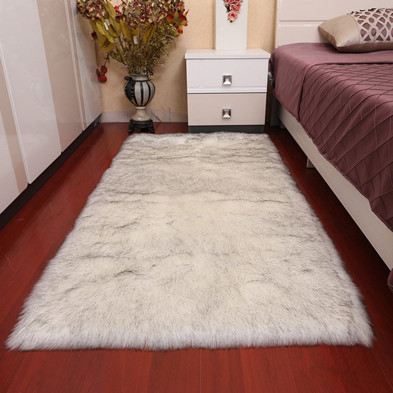 Fashionable Minimalist Rug Multi Colored Plain Rug Stain Resistant Pet Friendly Carpet for Bedroom White-Gray Clearhalo 'Area Rug' 'Casual' 'Rugs' Rug' 2070801