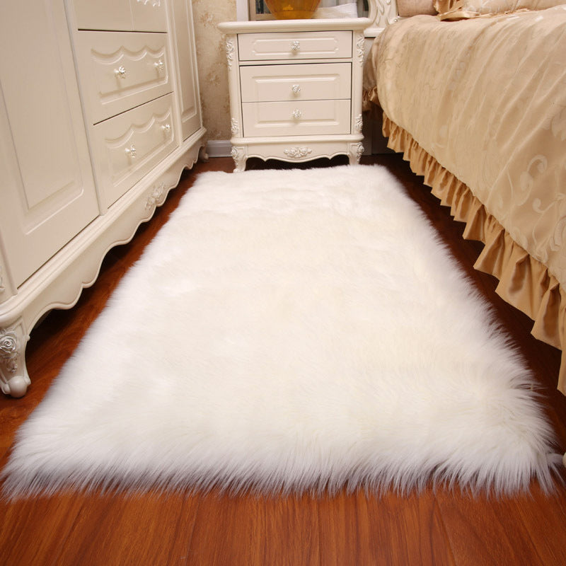 Scandinavian Bedroom Area Rug Multi-Color Plain Rug Faux Wool Washable Non-Slip Pet Friendly Rug Clearhalo 'Area Rug' 'Casual' 'Rugs' Rug' 2070812