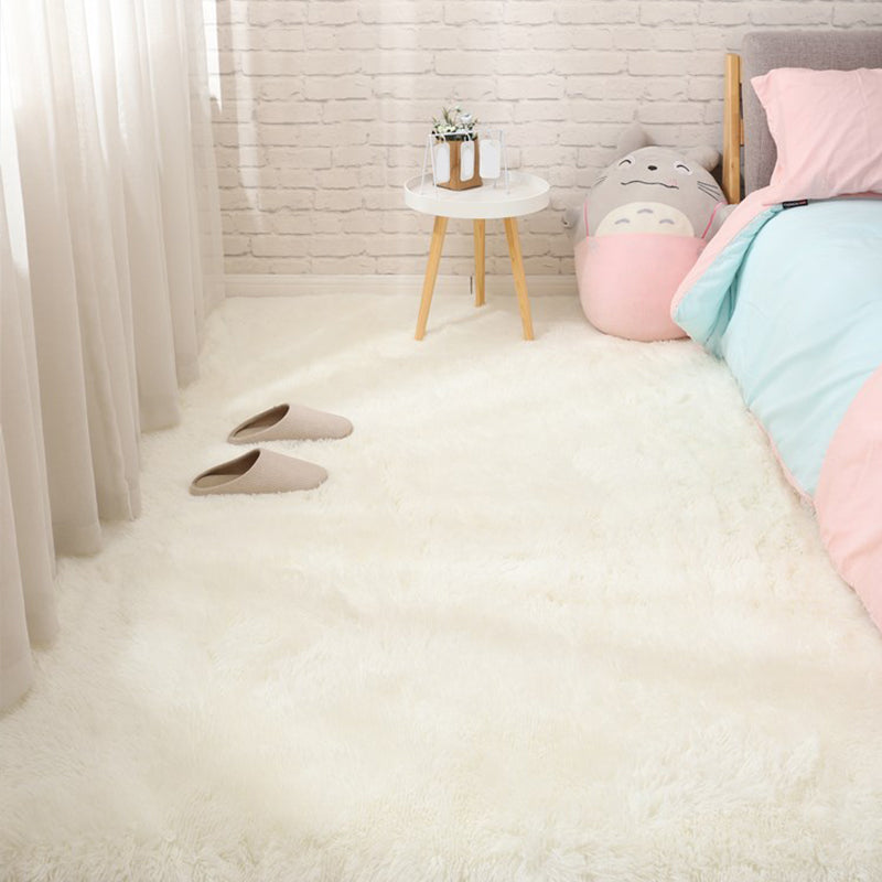 Soft Multi-Color Nordic Rug Faux Wool Plain Carpet Machine Wash Pet Friendly Rug for Bedroom Clearhalo 'Area Rug' 'Casual' 'Rugs' Rug' 2070832