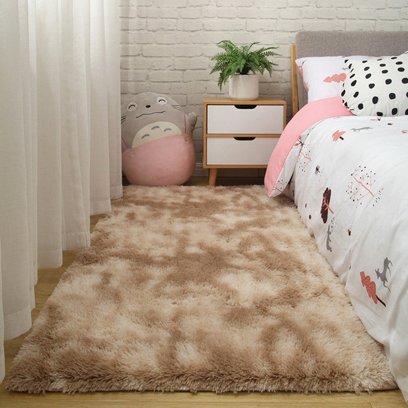 Soft Multi-Color Nordic Rug Faux Wool Plain Carpet Machine Wash Pet Friendly Rug for Bedroom Khaki Clearhalo 'Area Rug' 'Casual' 'Rugs' Rug' 2070845