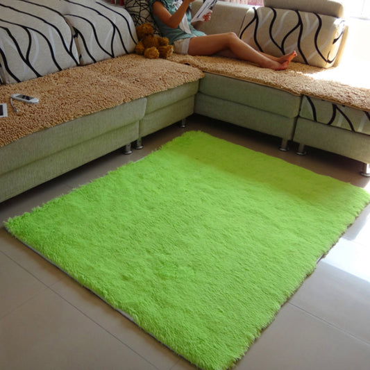 Multi-Color Living Room Rug Casual Plain Rug Faux Wool Machine Wash Stain Resistant Area Rug Lemon Green Clearhalo 'Area Rug' 'Casual' 'Rugs' Rug' 2070856