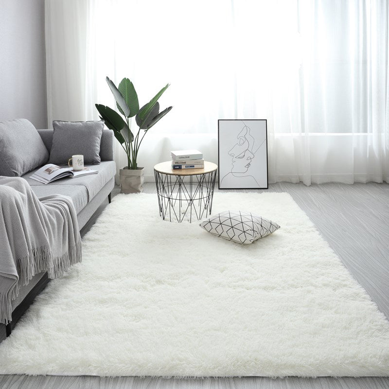 Soft Solid Rug Multi-Colored Minimalist Rug Fluffy Washable Pet Friendly Anti-Slip Backing Carpet for Home Beige Clearhalo 'Area Rug' 'Casual' 'Rugs' Rug' 2070872
