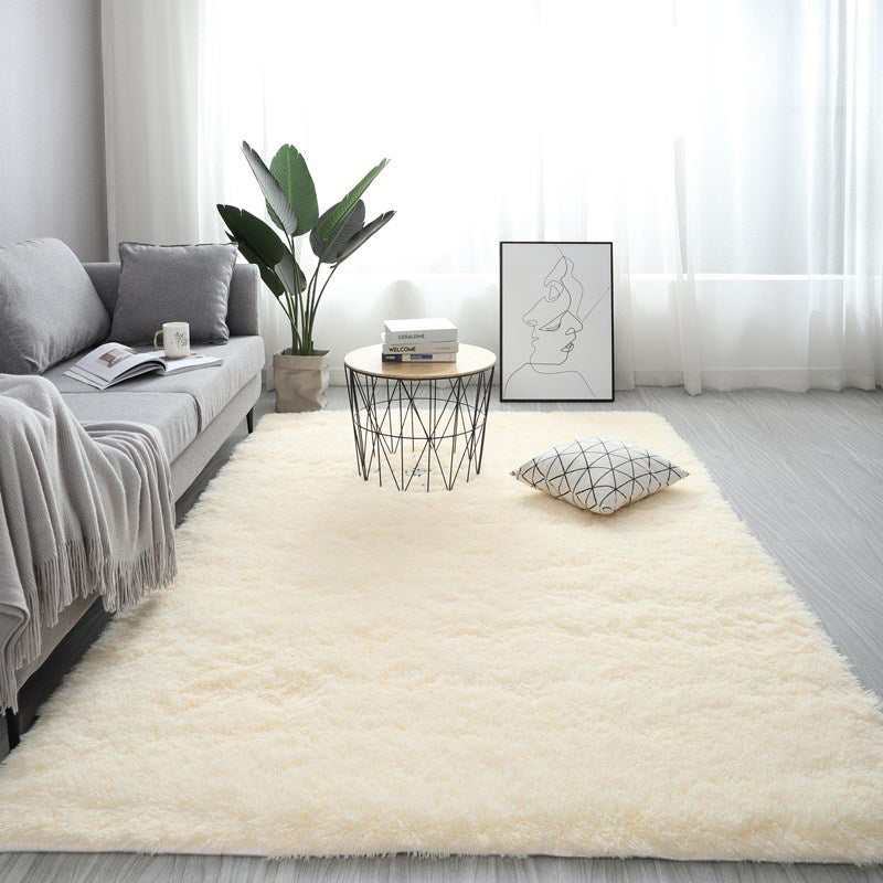 Soft Solid Rug Multi-Colored Minimalist Rug Fluffy Washable Pet Friendly Anti-Slip Backing Carpet for Home Light Yellow Clearhalo 'Area Rug' 'Casual' 'Rugs' Rug' 2070885