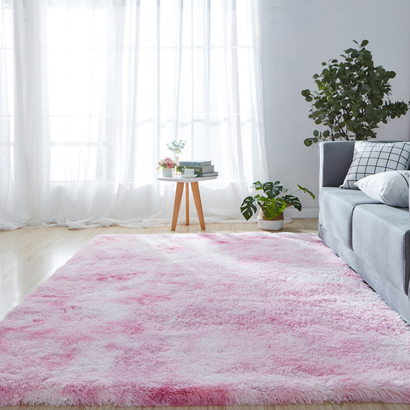 Pretty Casual Rug Multicolor Plain Area Carpet Non-Slip Backing Stain Resistant Washable Rug for Living Room Pink Clearhalo 'Area Rug' 'Casual' 'Rugs' Rug' 2070900