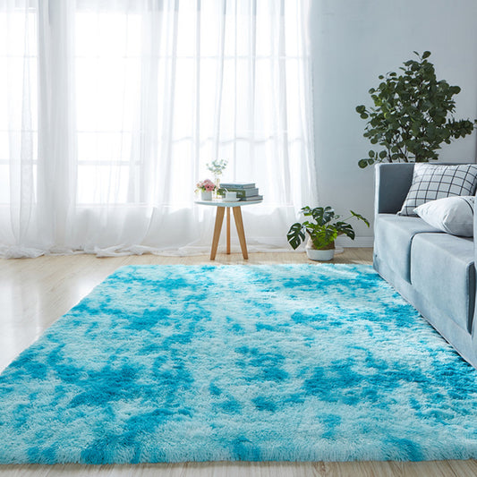 Pretty Casual Rug Multicolor Plain Area Carpet Non-Slip Backing Stain Resistant Washable Rug for Living Room Lake Blue Clearhalo 'Area Rug' 'Casual' 'Rugs' Rug' 2070902