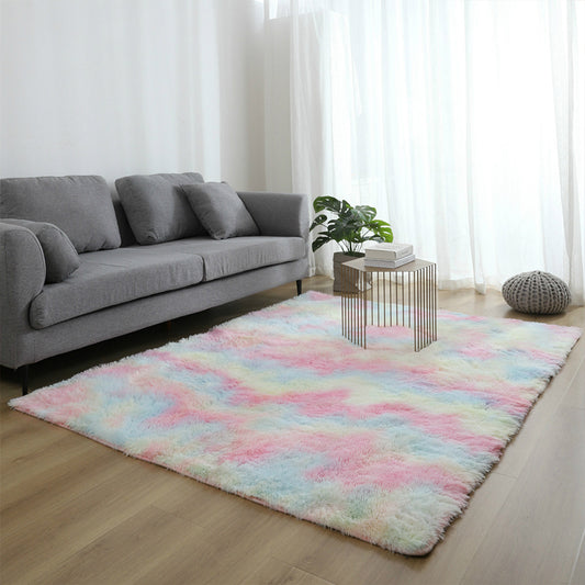 Unusual Multi-Color Comfort Rug Fluffy Tie Dye Carpet Pet-Friendly Stain Resistant Rug for Home Yellow Clearhalo 'Area Rug' 'Casual' 'Rugs' Rug' 2070916