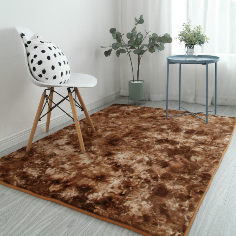 Chic Space Dye Rug Multi Colored Casual Rug Faux Wool Anti-Slip Pet Friendly Machine Washable Carpet for Living Room Champagne Clearhalo 'Area Rug' 'Casual' 'Rugs' Rug' 2070917