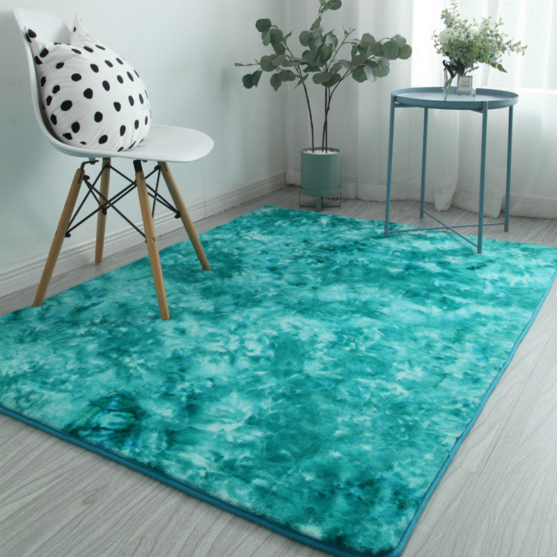 Chic Space Dye Rug Multi Colored Casual Rug Faux Wool Anti-Slip Pet Friendly Machine Washable Carpet for Living Room Green Clearhalo 'Area Rug' 'Casual' 'Rugs' Rug' 2070920