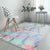 Chic Space Dye Rug Multi Colored Casual Rug Faux Wool Anti-Slip Pet Friendly Machine Washable Carpet for Living Room Blue-Pink Clearhalo 'Area Rug' 'Casual' 'Rugs' Rug' 2070922