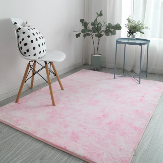 Chic Space Dye Rug Multi Colored Casual Rug Faux Wool Anti-Slip Pet Friendly Machine Washable Carpet for Living Room Pink Clearhalo 'Area Rug' 'Casual' 'Rugs' Rug' 2070923