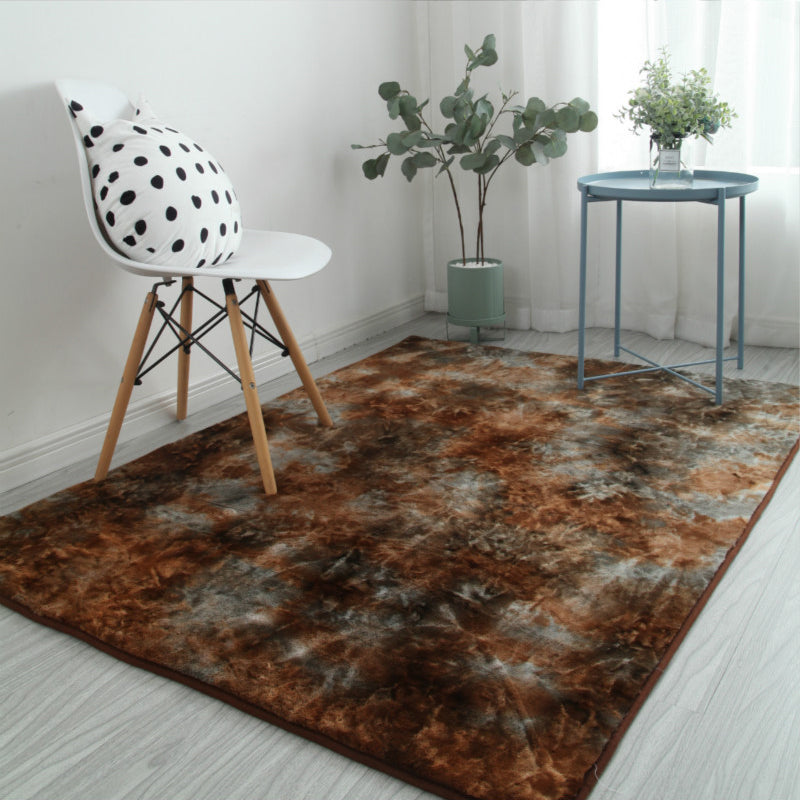 Chic Space Dye Rug Multi Colored Casual Rug Faux Wool Anti-Slip Pet Friendly Machine Washable Carpet for Living Room Champagne Silver Clearhalo 'Area Rug' 'Casual' 'Rugs' Rug' 2070924