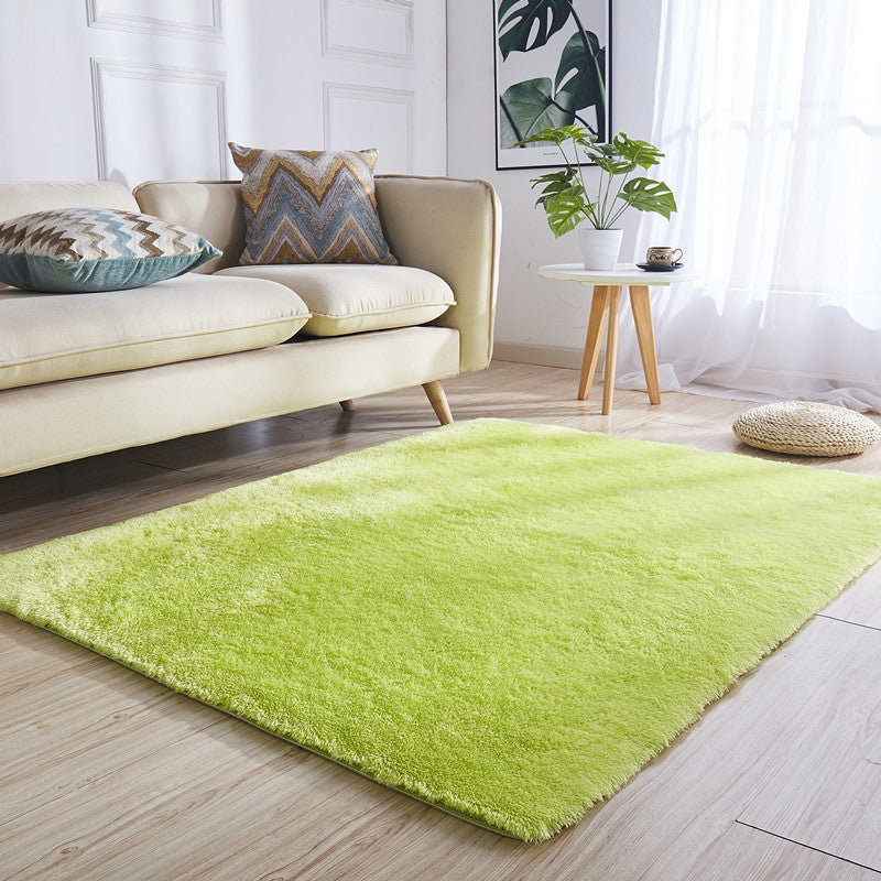 Beautiful Multicolor Faux Wool Relaxation Rug Solid Color Stain Resistant Rug Washable Non Slip Living Room Carpet Fruit Green Clearhalo 'Area Rug' 'Casual' 'Rugs' Rug' 2070933