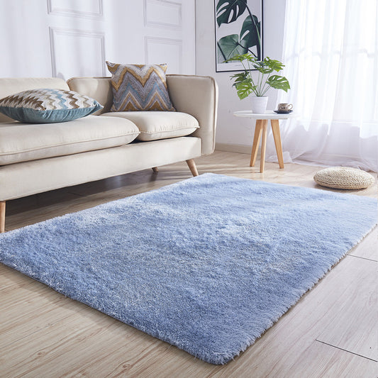 Beautiful Multicolor Faux Wool Relaxation Rug Solid Color Stain Resistant Rug Washable Non Slip Living Room Carpet Silver Gray Clearhalo 'Area Rug' 'Casual' 'Rugs' Rug' 2070936