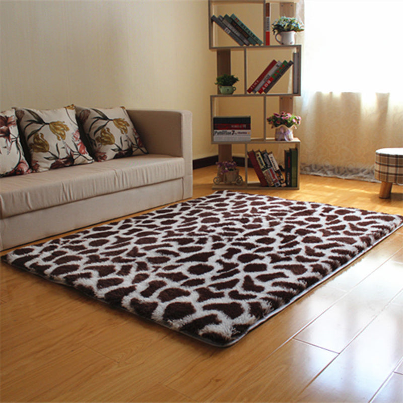 Stylish Leopard Print Rug Multicolor Comfort Rug Fluffy Stain Resistant Washable Anti-Slip Carpet for Home Coffee-White Clearhalo 'Area Rug' 'Casual' 'Rugs' Rug' 2070946