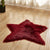 Star Shaped Plain Rug Multi Color Modern Carpet Faux Wool Pet Friendly Machine Washable Anti-Slip Backing Rug for Room Burgundy 2' x 2' Clearhalo 'Area Rug' 'Casual' 'Rugs' Rug' 2070965