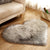 Multicolor Modernist Rug Faux Fleece Plain Love-Shaped Rug Washable Stain Resistant Pet-Friendly Carpet for Living Room Grey 12" x 1'4" Clearhalo 'Area Rug' 'Casual' 'Rugs' Rug' 2070973